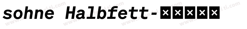 sohne Halbfett字体转换